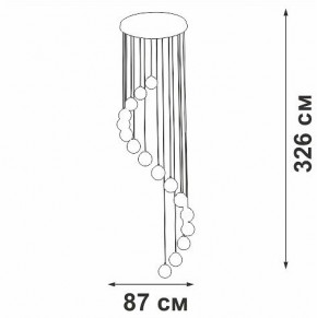 Подвесная люстра Vitaluce V2893 V2893-9/16S в Миассе - miass.ok-mebel.com | фото 4