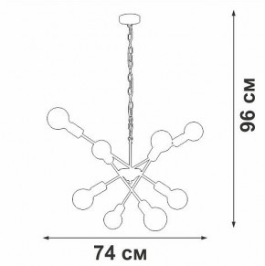 Подвесная люстра Vitaluce V4750 V4750-1/8 в Миассе - miass.ok-mebel.com | фото 2