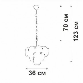 Подвесная люстра Vitaluce V5888 V5888-8/7 в Миассе - miass.ok-mebel.com | фото 3