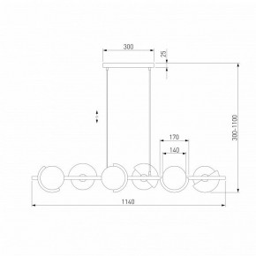 Подвесной светильник Eurosvet Moity 70149/6 черный/латунь Smart в Миассе - miass.ok-mebel.com | фото 3