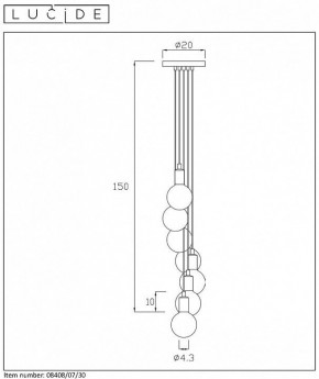 Подвесной светильник Lucide Fix Multiple 08408/07/30 в Миассе - miass.ok-mebel.com | фото 4