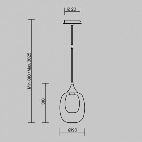 Подвесной светильник Maytoni Aura MOD016PL-01BS1 в Миассе - miass.ok-mebel.com | фото 4