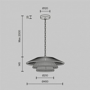 Подвесной светильник Maytoni Costa MOD394PL-01BS в Миассе - miass.ok-mebel.com | фото 5
