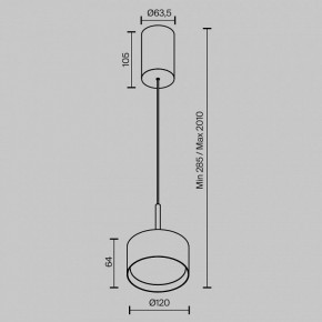 Подвесной светильник Maytoni Glare P102PL-12W4K-BS в Миассе - miass.ok-mebel.com | фото 7