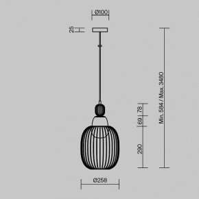 Подвесной светильник Maytoni Levitation MOD376PL-01G1 в Миассе - miass.ok-mebel.com | фото 5