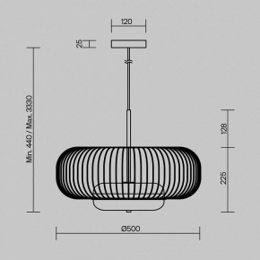 Подвесной светильник Maytoni Levitation MOD376PL-L30G3K в Миассе - miass.ok-mebel.com | фото 5