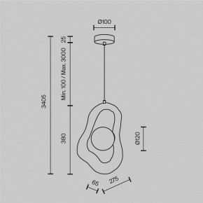 Подвесной светильник Maytoni Opus MOD380PL-01GR в Миассе - miass.ok-mebel.com | фото 5