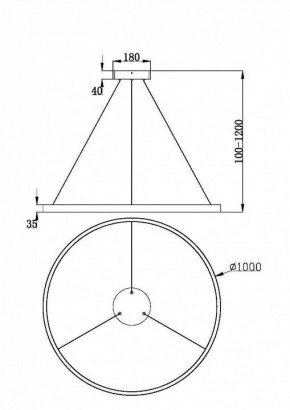 Подвесной светильник Maytoni Rim MOD058PL-L54BK в Миассе - miass.ok-mebel.com | фото 4