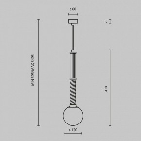 Подвесной светильник Maytoni Teatro MOD287PL-01BS в Миассе - miass.ok-mebel.com | фото 5