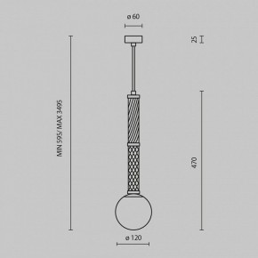 Подвесной светильник Maytoni Teatro MOD287PL-01BS1 в Миассе - miass.ok-mebel.com | фото 5