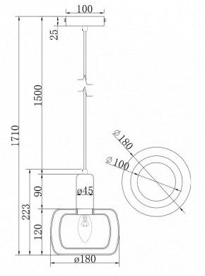 Подвесной светильник Maytoni Vision MOD411PL-01G в Миассе - miass.ok-mebel.com | фото 7