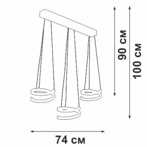 Подвесной светильник Vitaluce V3047 V3047-1/3S в Миассе - miass.ok-mebel.com | фото 4