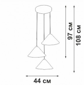 Подвесной светильник Vitaluce V3093 V3093-0/3S в Миассе - miass.ok-mebel.com | фото 2