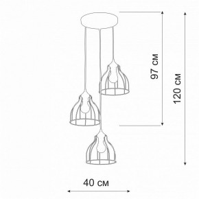 Подвесной светильник Vitaluce V3102 V3102-1/3S в Миассе - miass.ok-mebel.com | фото 2