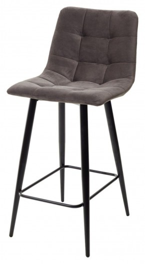 Полубарный стул CHILLI-QB графит #14, велюр / черный каркас (H=66cm) М-City в Миассе - miass.ok-mebel.com | фото
