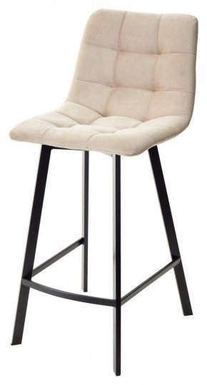 Полубарный стул CHILLI-QB SQUARE бежевый #5, велюр / черный каркас (H=66cm) М-City в Миассе - miass.ok-mebel.com | фото