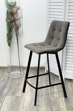 Полубарный стул CHILLI-QB SQUARE графит #14, велюр / черный каркас (H=66cm) М-City в Миассе - miass.ok-mebel.com | фото 2
