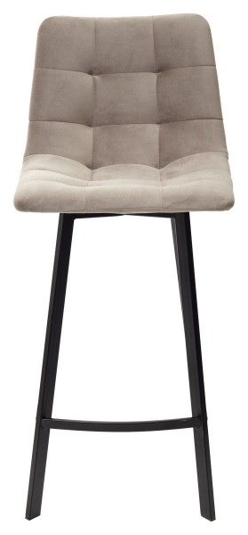 Полубарный стул CHILLI-QB SQUARE латте #25, велюр / черный каркас (H=66cm) М-City в Миассе - miass.ok-mebel.com | фото