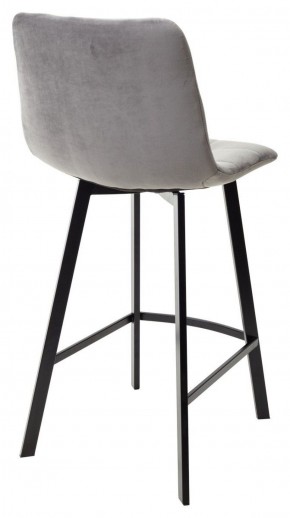 Полубарный стул CHILLI-QB SQUARE светло-серый #26, велюр / черный каркас (H=66cm) М-City в Миассе - miass.ok-mebel.com | фото 4