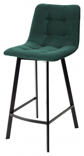 Полубарный стул CHILLI-QB SQUARE зеленый #19, велюр / черный каркас (H=66cm) М-City в Миассе - miass.ok-mebel.com | фото