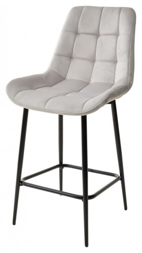 Полубарный стул ХОФМАН, цвет H-09 Светло-серый, велюр / черный каркас H=63cm М-City в Миассе - miass.ok-mebel.com | фото