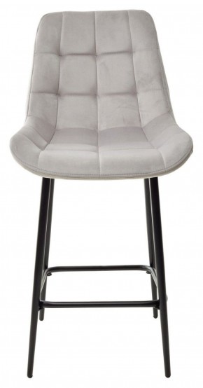 Полубарный стул ХОФМАН, цвет H-09 Светло-серый, велюр / черный каркас H=63cm М-City в Миассе - miass.ok-mebel.com | фото 5