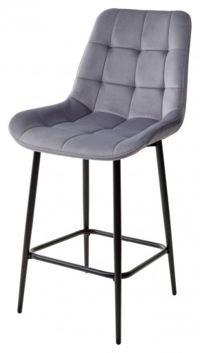Полубарный стул ХОФМАН, цвет H-14 Серый, велюр / черный каркас H=63cm М-City в Миассе - miass.ok-mebel.com | фото 1