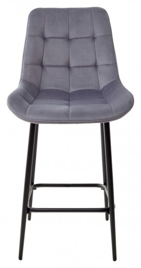 Полубарный стул ХОФМАН, цвет H-14 Серый, велюр / черный каркас H=63cm М-City в Миассе - miass.ok-mebel.com | фото 7