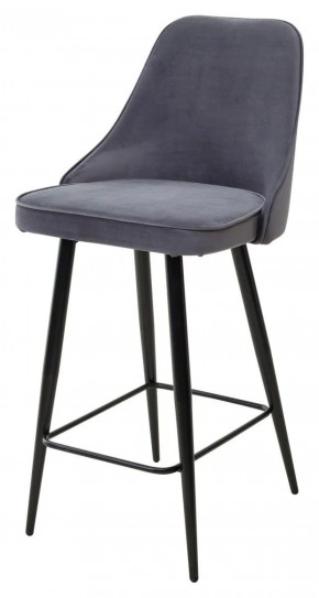 Полубарный стул NEPAL-PB СЕРЫЙ #27, велюр/ черный каркас (H=68cm) М-City в Миассе - miass.ok-mebel.com | фото