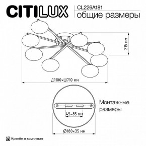 Потолочная люстра Citilux Atman Smart CL226A181 в Миассе - miass.ok-mebel.com | фото 10
