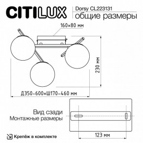 Потолочная люстра Citilux Dorsy CL223131 в Миассе - miass.ok-mebel.com | фото 11