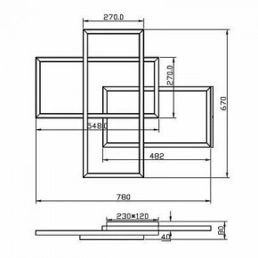 Потолочная люстра Maytoni Line MOD016CL-L80BK в Миассе - miass.ok-mebel.com | фото 2