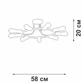 Потолочная люстра Vitaluce V3797 V3797-1/9PL в Миассе - miass.ok-mebel.com | фото 2
