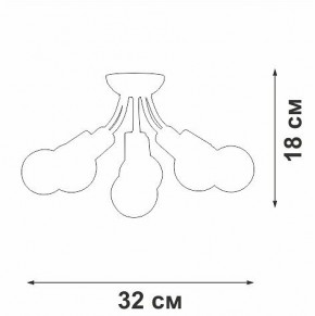 Потолочная люстра Vitaluce V3927 V3927-0/6PL в Миассе - miass.ok-mebel.com | фото 6