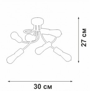 Потолочная люстра Vitaluce V3928 V3928-1/6PL в Миассе - miass.ok-mebel.com | фото 4