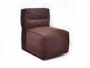 Прямое модульное бескаркасное кресло Комфорт (Шоколад велюр) в Миассе - miass.ok-mebel.com | фото