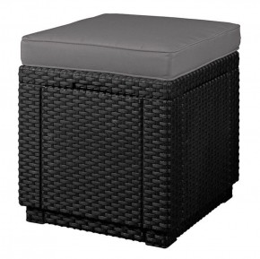 Пуфик Куб с подушкой (Cube with cushion) графит - прохладный серый в Миассе - miass.ok-mebel.com | фото