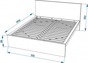 S00975 Варма Сэнг 140 кровать, 156х208х100/38, белый в Миассе - miass.ok-mebel.com | фото 3