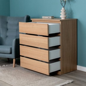 S01699 Варма Прайм 4 комод 80x100x48 шпон дуб беленый в Миассе - miass.ok-mebel.com | фото 6
