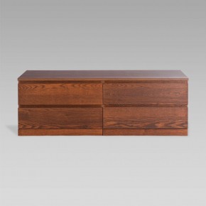 S01736 Варма Прайм 4Д комод 160x55x48 шпон ясень, коричневый в Миассе - miass.ok-mebel.com | фото 2