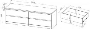 S01736 Варма Прайм 4Д комод 160x55x48 шпон ясень, коричневый в Миассе - miass.ok-mebel.com | фото 4