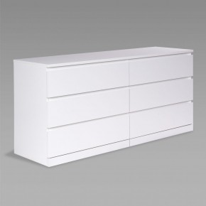 S01743 Варма Прайм 6Д комод 160x77x48, белый в Миассе - miass.ok-mebel.com | фото