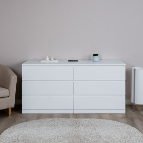 S01743 Варма Прайм 6Д комод 160x77x48, белый в Миассе - miass.ok-mebel.com | фото 3