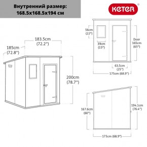 Сарай Манор Пентхаус 6x6 (MANOR PENT 6x6) в Миассе - miass.ok-mebel.com | фото 3