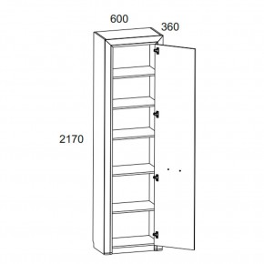 Шкаф 1D, OLIVIA, цвет вудлайн крем/дуб анкона в Миассе - miass.ok-mebel.com | фото 2