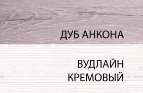 Шкаф 1D, OLIVIA, цвет вудлайн крем/дуб анкона в Миассе - miass.ok-mebel.com | фото 3