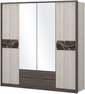 Шкаф 4-х дверный с зеркалом Шк69.2 МС Николь в Миассе - miass.ok-mebel.com | фото