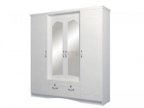 Шкаф 4-х дверный для одежды и белья Ольга-10 МДФ в Миассе - miass.ok-mebel.com | фото