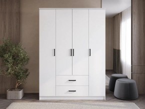 Шкаф 4-х створчатый Титан (белый) в Миассе - miass.ok-mebel.com | фото