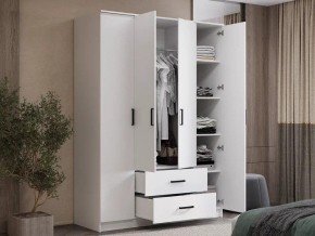 Шкаф 4-х створчатый Титан (белый) в Миассе - miass.ok-mebel.com | фото 4